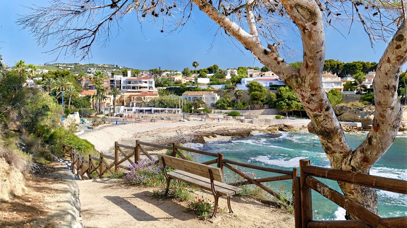 Coastal path overlooking a cove near Benissa